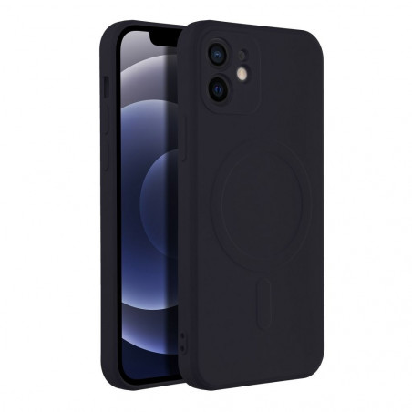 Apple iPhone 12 Coque Silicone Mag Cover MagSAFE  Noir