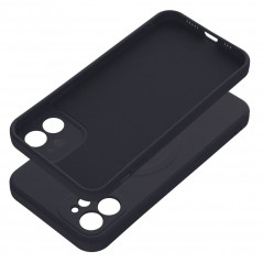Apple iPhone 12 Coque Silicone Mag Cover MagSAFE  Noir