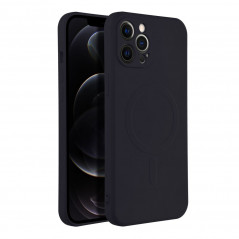 Apple iPhone 12 Pro Max Coque Silicone Mag Cover MagSAFE  Noir
