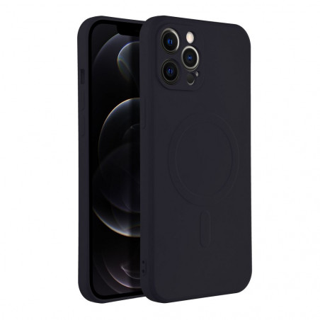 Apple iPhone 12 Pro Max Coque Silicone Mag Cover MagSAFE  Noir