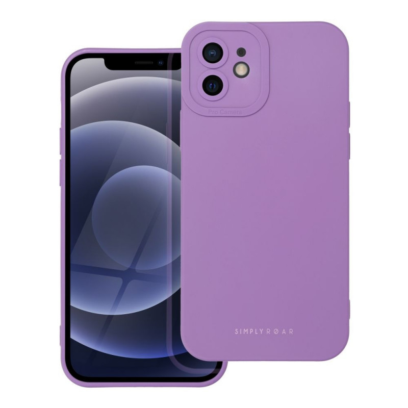 Apple iPhone 12 Coque Roar Luna Monochromatique, Élégant, Un accessoire esthétique  Violet (Violet)