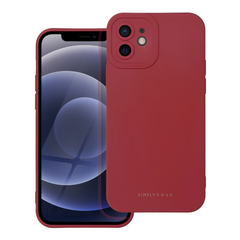 Apple iPhone 12 Coque Roar Luna Monochromatique, Élégant, Un accessoire esthétique  Rouge