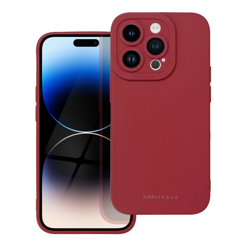 Apple iPhone 14 Pro Coque Roar Luna Monochromatique, Élégant, Un accessoire esthétique  Rouge