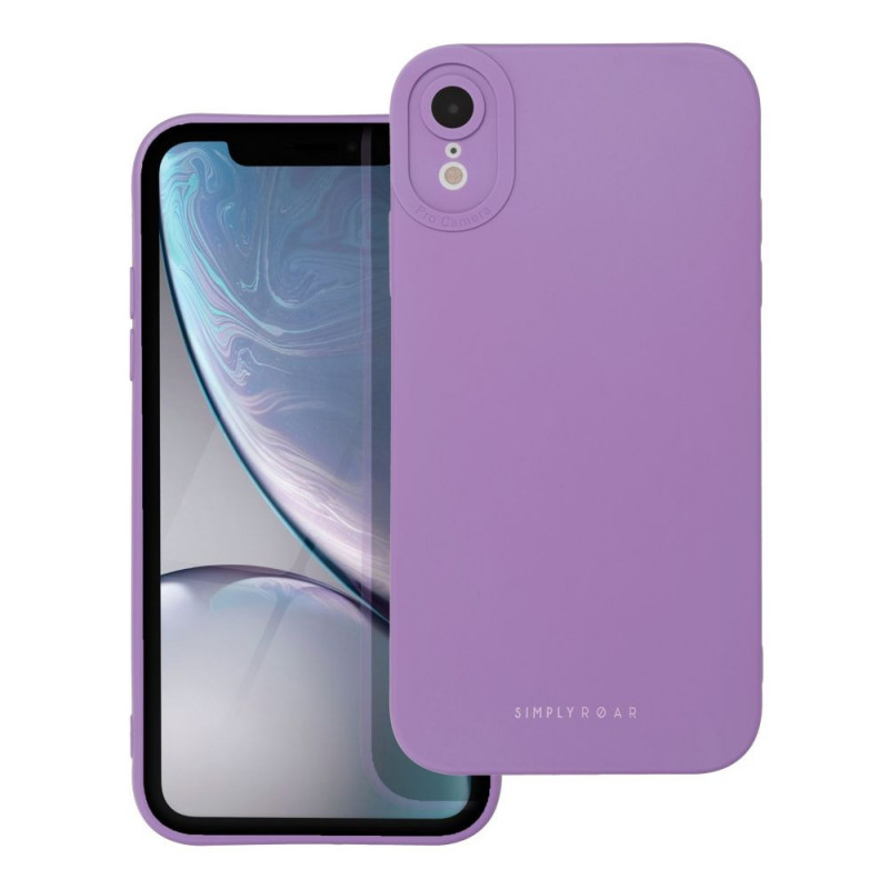 Apple iPhone XR Coque Roar Luna Monochromatique, Élégant, Un accessoire esthétique  Violet (Violet)