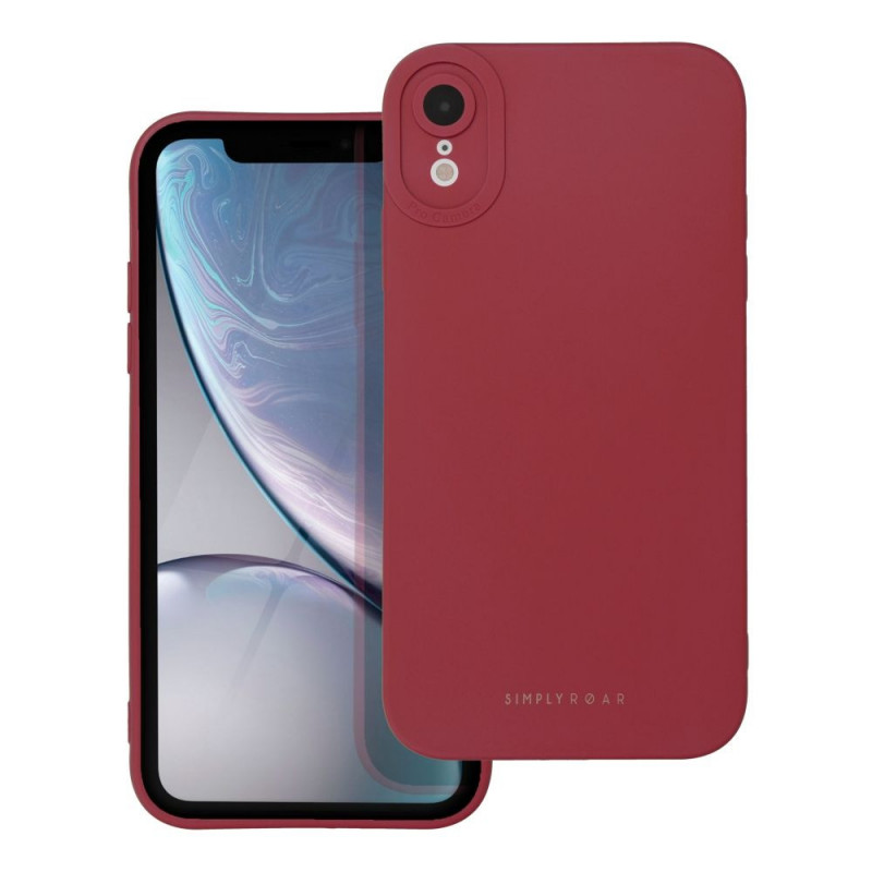 Apple iPhone XR Coque Roar Luna Monochromatique, Élégant, Un accessoire esthétique  Rouge