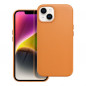Apple iPhone 14 Coque Leather Mag Cover Élégant  MagSAFE  Orange