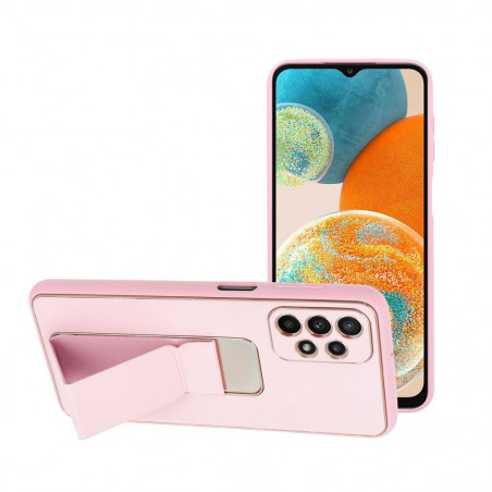Samsung Galaxy A23 5G Coque LEATHER Case Kickstand Rose