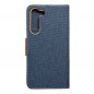 Samsung Galaxy S23 Plus 5G Portefeuilles Canvas Book Bleu marine