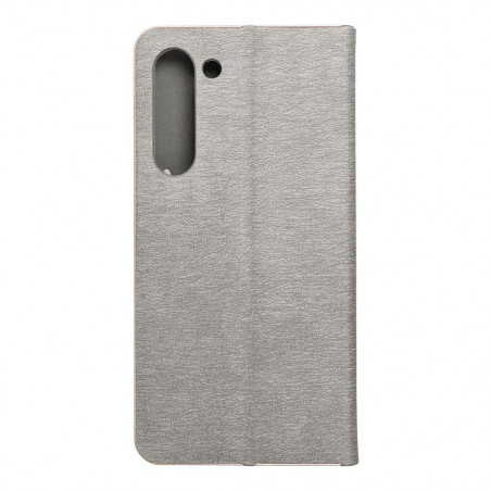Samsung Galaxy S23 Plus 5G Portefeuilles LUNA Book Gold Élégant  Argenté
