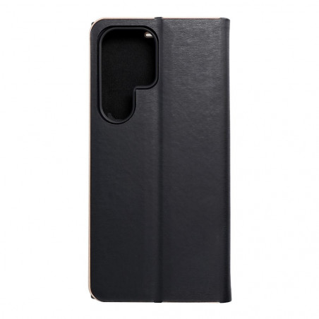 Samsung Galaxy S23 Ultra 5G Portefeuilles LUNA Book Gold Élégant  Noir