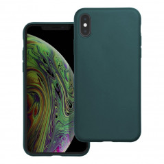 Apple iPhone XS Coque MATT Vert foncé