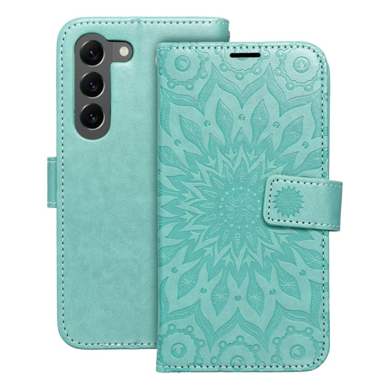Samsung Galaxy S23 5G Portefeuilles MEZZO Book Mandala  Vert
