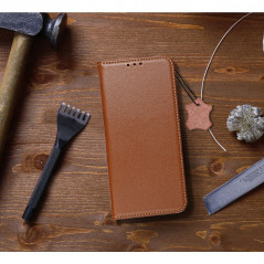 Samsung Galaxy S23 5G Portefeuilles Leather case SMART PRO Élégant  Brun
