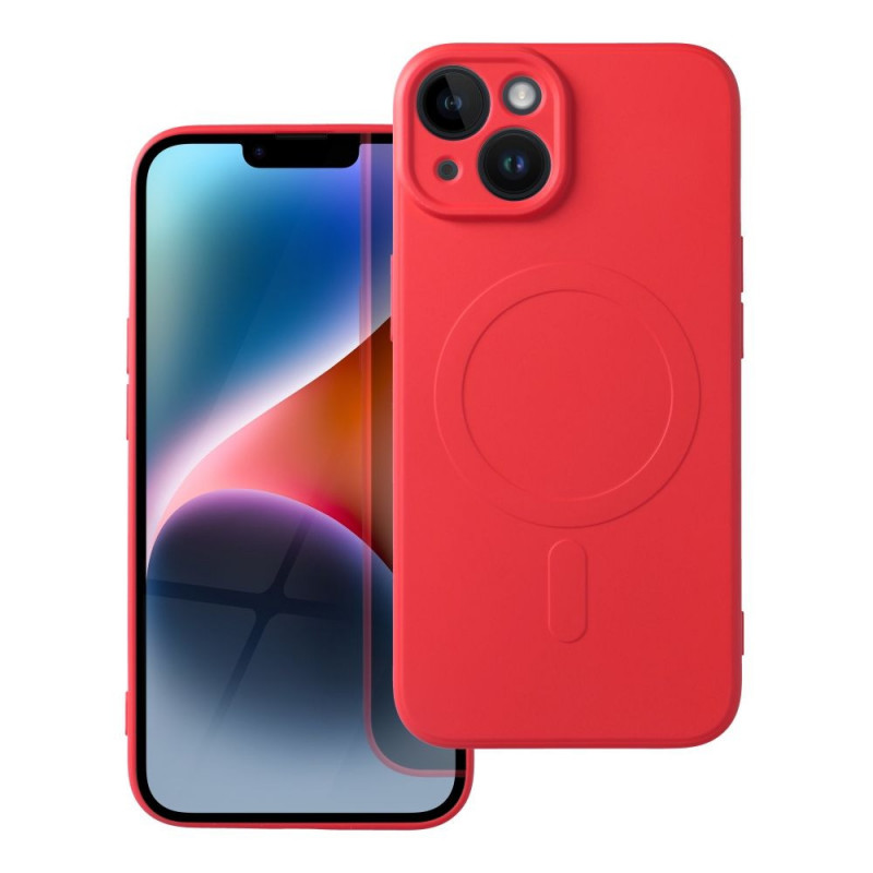 Apple iPhone 14 Coque Silicone Mag Cover MagSAFE  Rouge