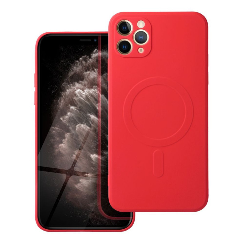 Apple iPhone 12 Pro Max Coque Silicone Mag Cover MagSAFE  Rouge