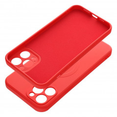 Apple iPhone 12 Pro Max Coque Silicone Mag Cover MagSAFE  Rouge