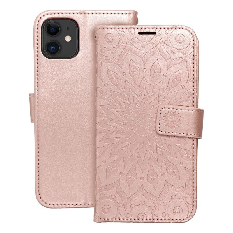 Apple iPhone 11 Portefeuilles MEZZO Book Mandala  Or rose