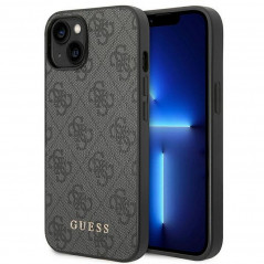 Apple iPhone 14 Plus Coque Guess 4G Gold Logo Élégant  Gris