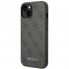 Apple iPhone 14 Plus Coque Guess 4G Gold Logo Élégant  Gris