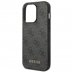 Apple iPhone 14 Pro Coque Guess 4G Gold Logo Élégant  Gris