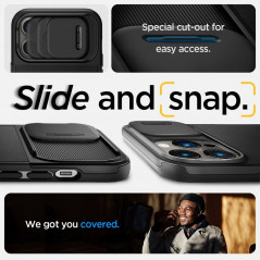 Apple iPhone 14 Pro Max Coque Spigen Optik Armor Noir