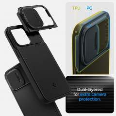 Apple iPhone 14 Pro Max Coque Spigen Optik Armor Noir