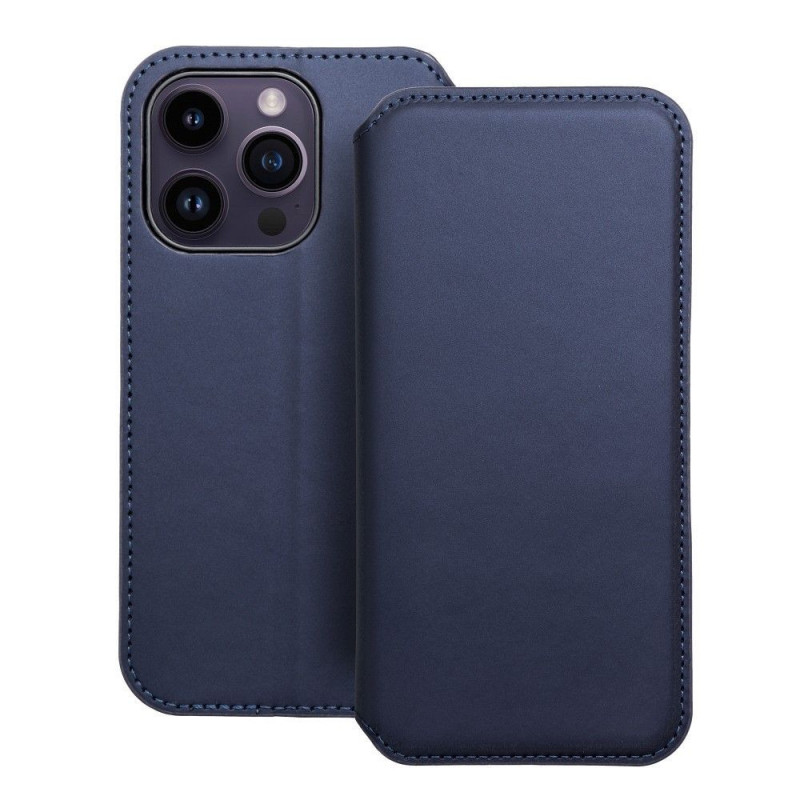 Apple iPhone 14 Pro Portefeuilles Dual Pocket book Marine