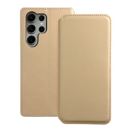 Samsung Galaxy S23 Ultra 5G Portefeuilles Dual Pocket book Or
