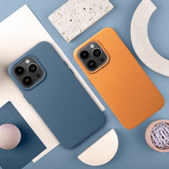 Apple iPhone 14 Pro Max Coque Leather Mag Cover Élégant  MagSAFE  Orange