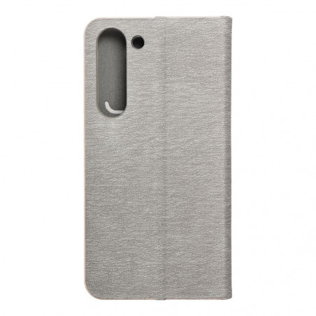 Samsung Galaxy S23 5G Portefeuilles LUNA Book Gold Élégant  Argenté