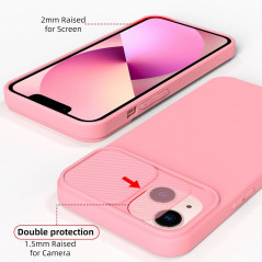 Apple iPhone 14 Pro Coque Slide Rose clair