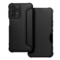 Samsung Galaxy A23 5G Portefeuilles Razor Book Fibre de carbone, Modèle de carbone  Noir