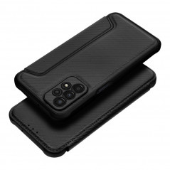 Samsung Galaxy A23 5G Portefeuilles Razor Book Fibre de carbone, Modèle de carbone  Noir