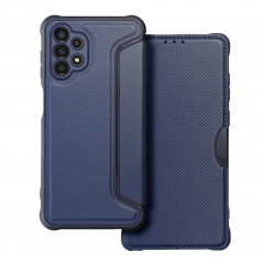 Samsung Galaxy A32 LTE Portefeuilles Razor Book Fibre de carbone, Modèle de carbone  Bleu