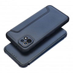 Samsung Galaxy A03 Portefeuilles Razor Book Fibre de carbone, Modèle de carbone  Bleu