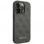 Apple iPhone 14 Pro Max Coque Guess 4G Gold Logo Élégant  Gris