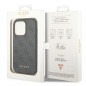 Apple iPhone 14 Pro Max Coque Guess 4G Gold Logo Élégant  Gris