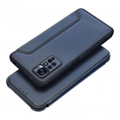 XIAOMI Mi 11 Lite 5G Portefeuilles Razor Book Fibre de carbone, Modèle de carbone  Bleu