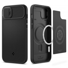 Apple iPhone 14 Plus Coque Spigen Optik Armor Noir