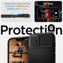 Apple iPhone 14 Plus Coque Spigen Optik Armor Noir