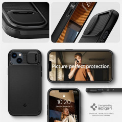 Apple iPhone 14 Plus Coque Spigen Optik Armor Noir