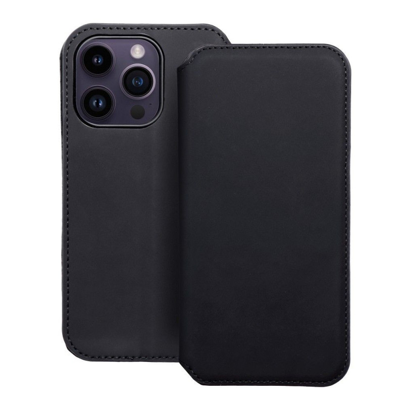 Apple iPhone 14 Pro Portefeuilles Dual Pocket book Noir