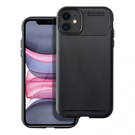 Apple iPhone 11 Coque Carbon premium Élégant  Noir