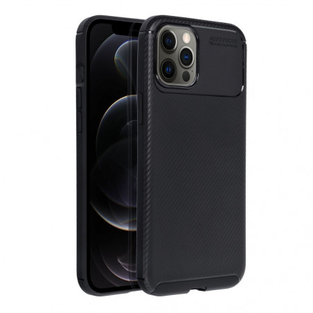 Apple iPhone 12 Pro Max Coque Carbon premium Élégant  Noir