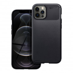 Apple iPhone 12 Pro Max Coque Carbon premium Élégant  Noir
