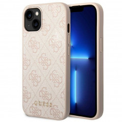 Apple iPhone 14 Plus Coque Guess 4G Gold Logo Élégant  Rose