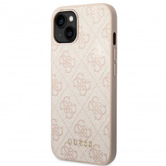 Apple iPhone 14 Plus Coque Guess 4G Gold Logo Élégant  Rose