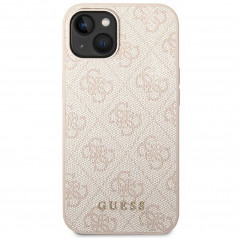 Apple iPhone 14 Plus Coque Guess 4G Gold Logo Élégant  Rose