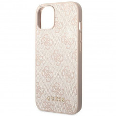 Apple iPhone 14 Plus Coque Guess 4G Gold Logo Élégant  Rose