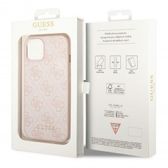 Apple iPhone 14 Plus Coque Guess 4G Gold Logo Élégant  Rose